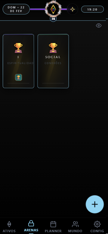 Arenas — projetos com progresso